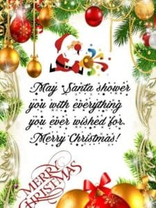 Golden bells and holly Merry Christmas wallpaper