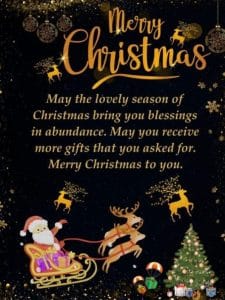 Santa Claus sleigh flying over snowy village HD