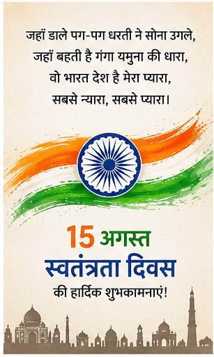 independence day images hindi shayari