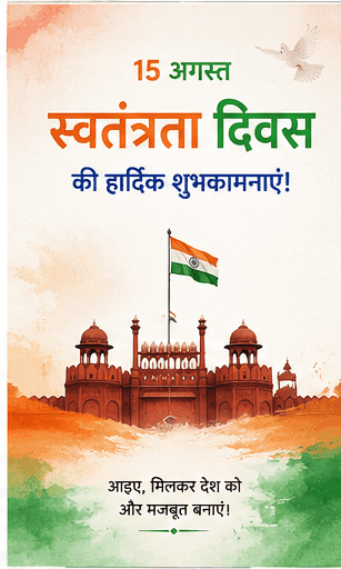 indian independence day poster in hindi